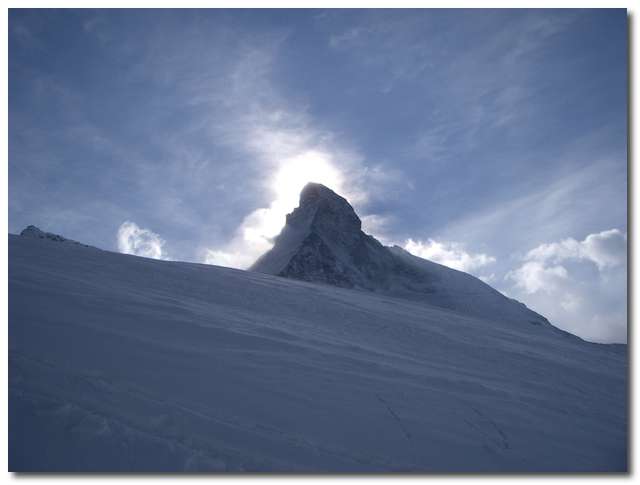Matterhorn skymmer solen