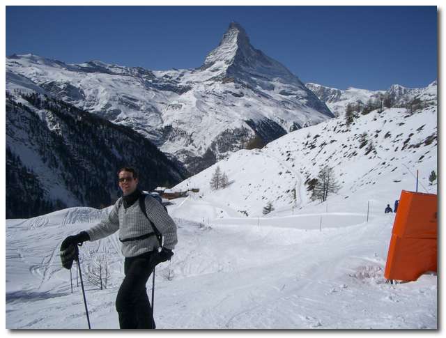 Jag och Matterhorn ovanför Findeln